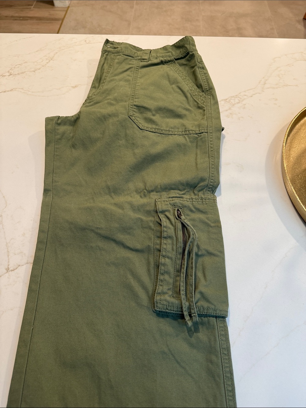Aeropostale Olive Utility Cargo Pants with Side Zip Pocket